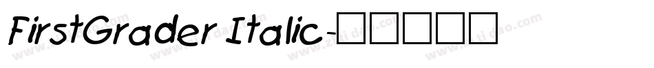 FirstGrader Italic字体转换